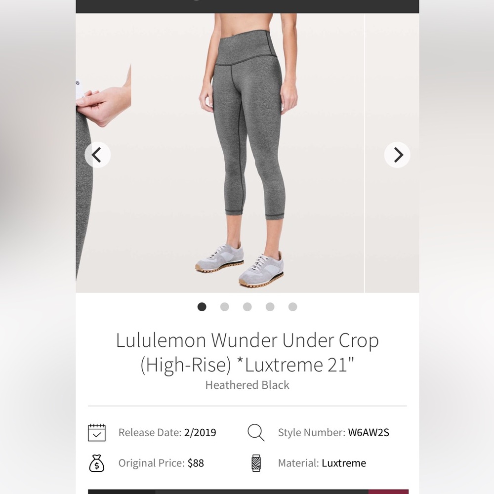 Lululemon Wunder Under crop leggings